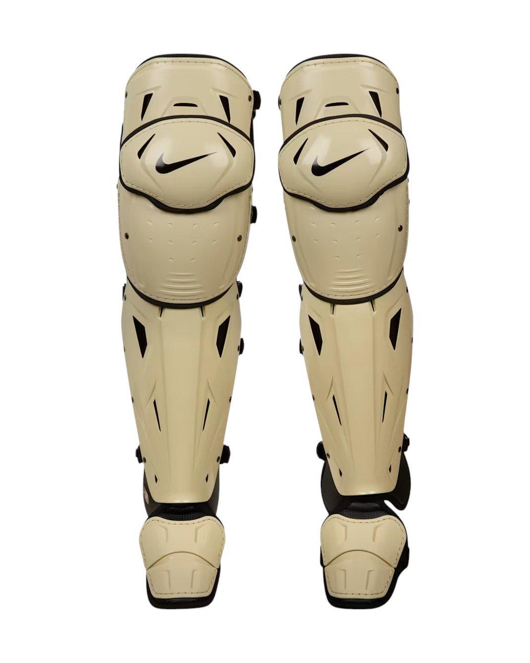 Nike Adults' Diamond Elite Baseball Leg Guards - Lt Khaki/Black - LT KHAKI/BLACK
